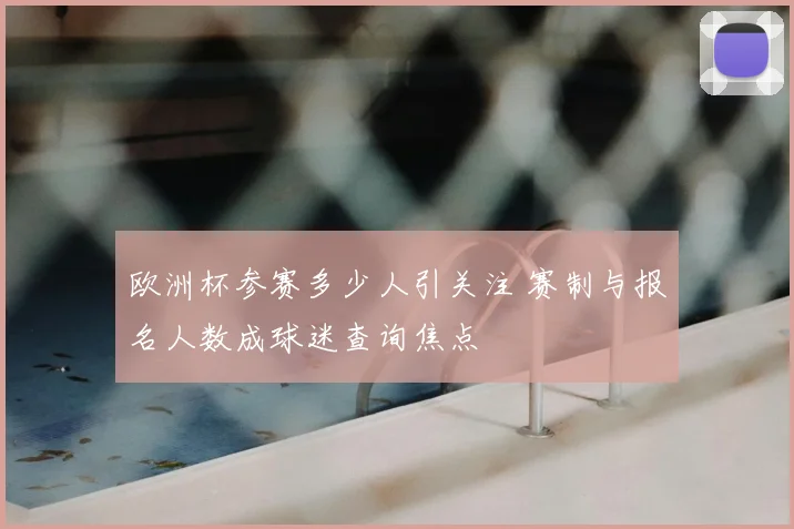 欧洲杯参赛多少人引关注 赛制与报名人数成球迷查询焦点